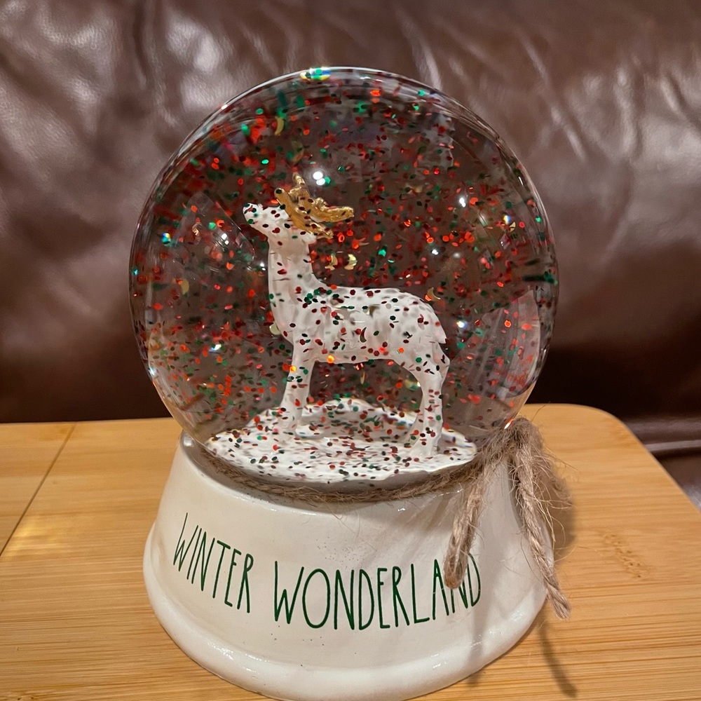 Rae Dunn 2021 WINTER WONDERLAND Reindeer Snow Globe Brand New!